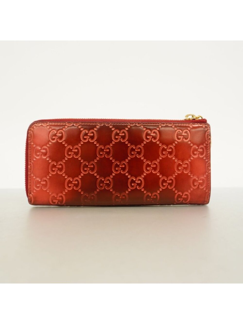 Gucci Wallet Guccissima Patent Red Champagne Gold - Picture 7 of 7
